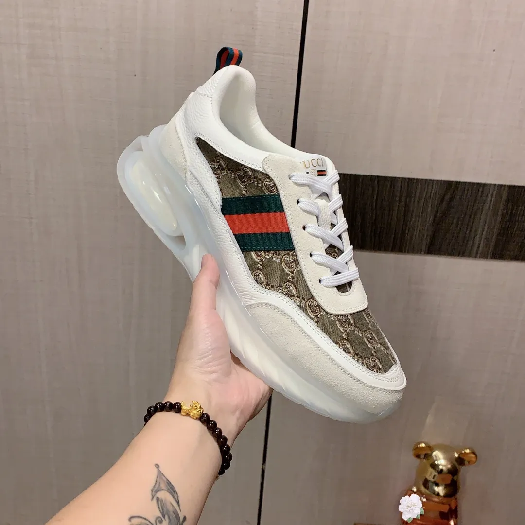 Men's men's shoes💰460💰💰🎩🎩[Lightning][Lightning] "Gucci*" The latest • popular casual shoes, top brand [seduce] luxury ~ purchasing agency, top ~ quality. [Strong] The upper is made of imported breathable cowhide with material ➕ breathable sheepskin feet (•) and fine workmanship. The original stylish and stylish soft rubber wear-resistant and non-slip outsole is light and comfortable on the feet. The real thing looks better when taken in real life. 013: code: 38-44, 4️⃣ colors